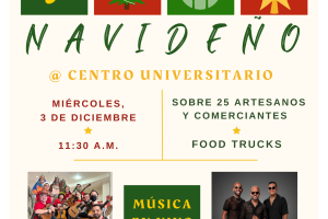 La IUPI celebra el Fiestón Navideño El evento será el miércoles, 3 de diciembre en el Centro Universitario La Unidad de Eventos, adscrita al Decanato de Estudiantes de la Universidad de Puerto Rico Recinto de Río Piedras, invita a participar del Fiestón Navideño el miércoles, 3 de diciembre de 2025 en el Centro Universitario. Habrá sobre 25 artesanos y comerciantes desde las 9:00 a.m. así como música en vivo desde las 11:30 a.m. El evento contará con la participación del Conjunto Criollo de nuestro Recinto y luego a las 12:00 m. estará el grupo de música tropical Grupo Sin Nombre. También habrá varias opciones gastronómicas gracias a la participación de food trucks. El evento será en el vestíbulo y tarima principal del edificio. Este evento tiene como propósito celebrar la época festiva, única en nuestro país, así como brindar un espacio para practicar los pasos aprendidos en las clases de salsa gratis que se ofrecieron durante este semestre en el Centro Universitario. ¡Los esperamos en el Fiestón Navideño! Para más, información, puede escribir un mensaje directo a las redes sociales de IUPI al Día (@iupialdia) o envíe un correo electrónico a eventos.riopiedas@upr.edu